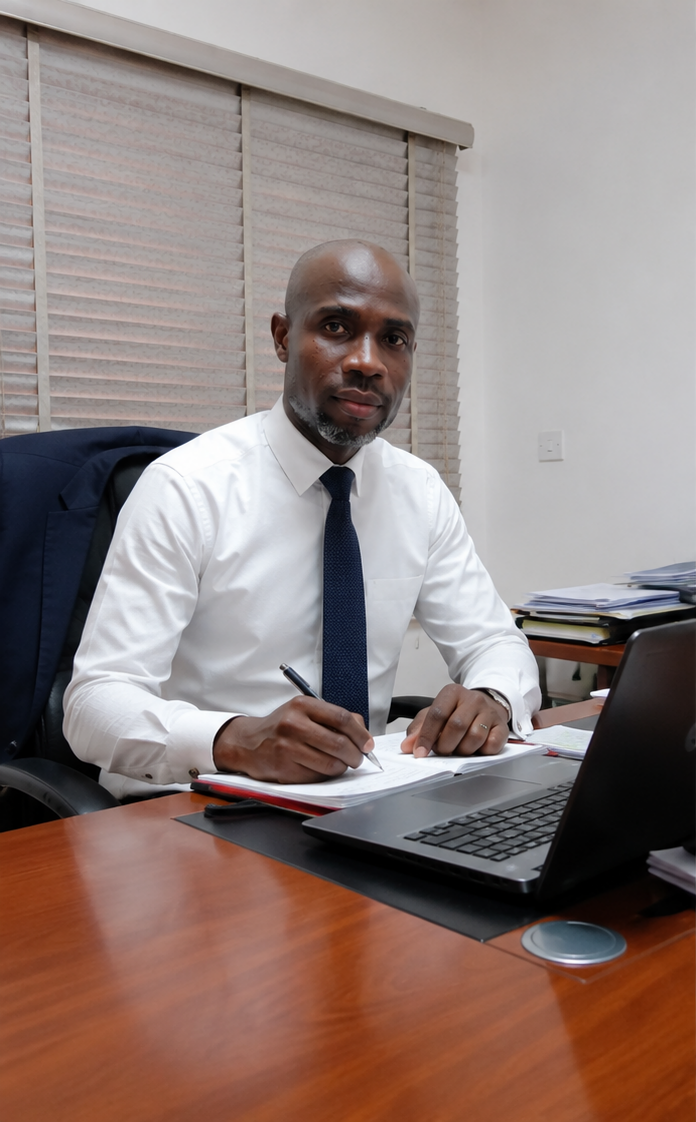 Trinco Synergy managing director at his desk